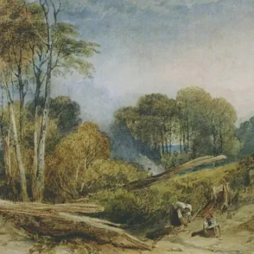 Turner possible background for Footsteps on the Ridge