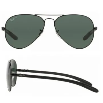 rb8307_002_n5_shot2 Ray-Ban Aviator Carbon Fibre Black / Green Polarised