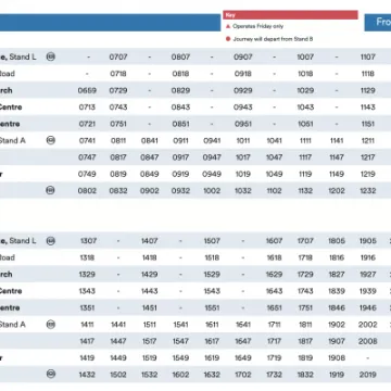84 Bus Timetable Saturday – Chester -Crewe