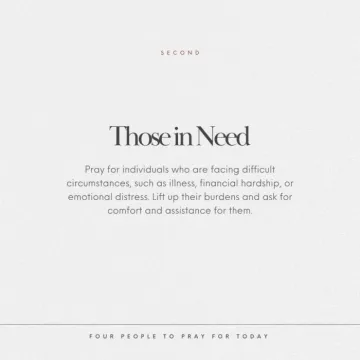 3- Four People To Pray For