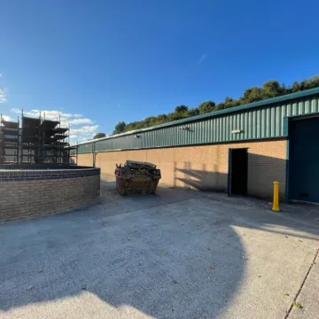 The spray-painted exterior to Fryetts' industrial buildings in Manchester.