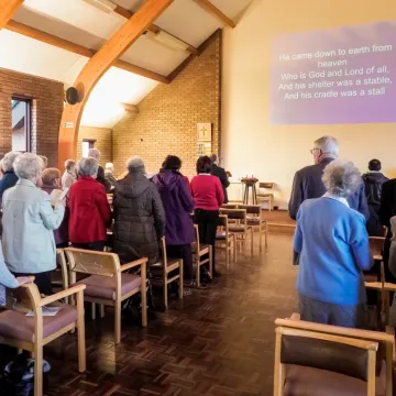 Congregation during a service