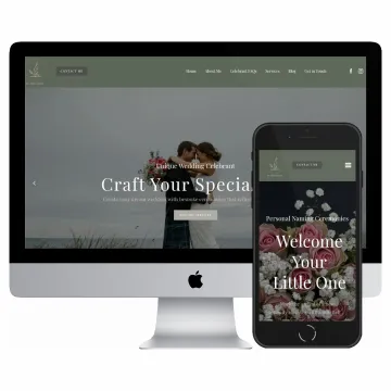 Desktop and mobile screenshots of the Love Louise Ceremonies website