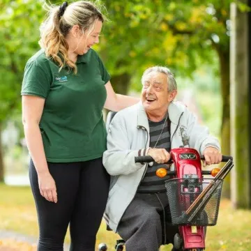 Gary With Care Manager Sarah Castelow