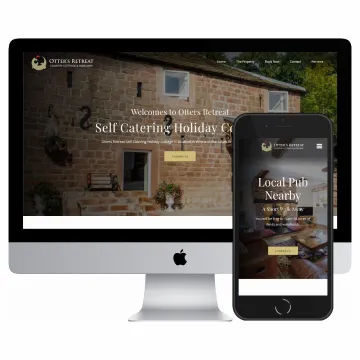 Desktop and mobile screenshots of the Otters Retreat website