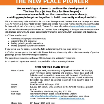 New Place pioneer