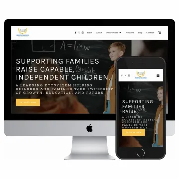 Desktop and mobile screenshots of the Mironski Teachings Ltd website