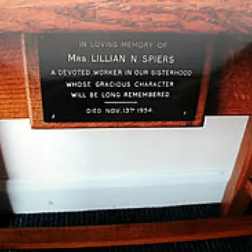 Plaque in Memory of Lillian Sp