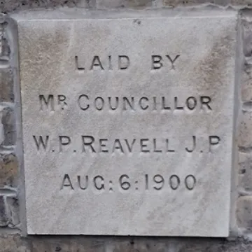 Laid by Mr Councillor W P Reav
