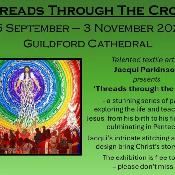 Threads Through The Cross Poster