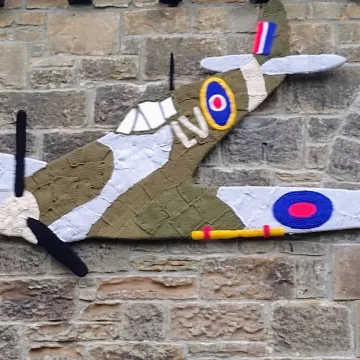 Etherley Remembrance Plane Outside Church