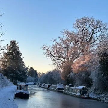 Snow On Canal