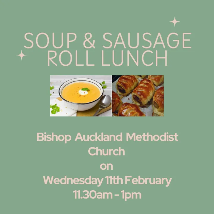 Soup & Sausage Roll Lunch BAMC 11.02.2026 1.30pm