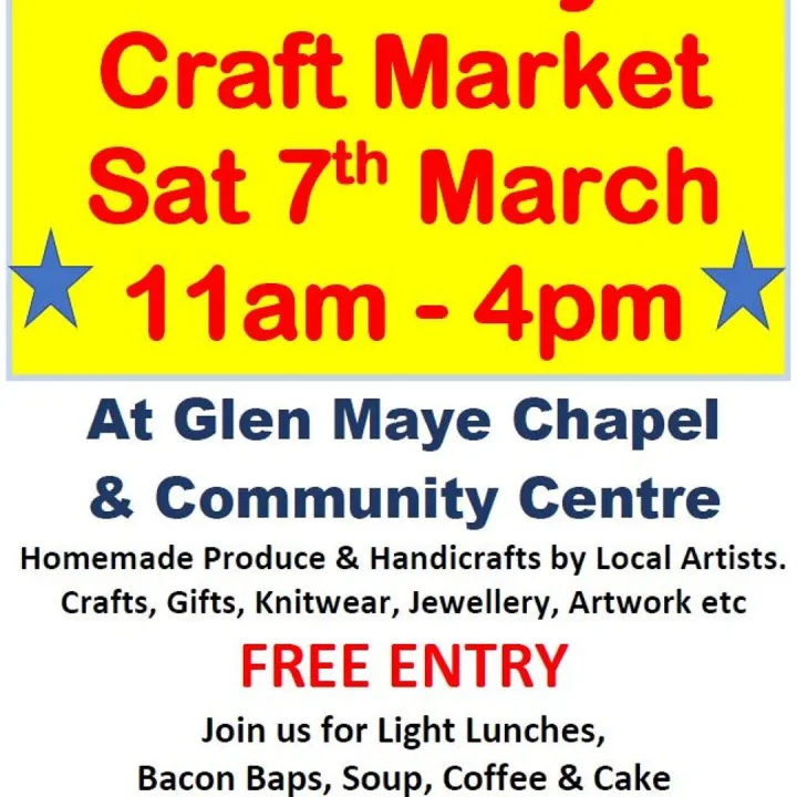 Glen Maye Chapel &ndash; Craft Market 7th March 2026