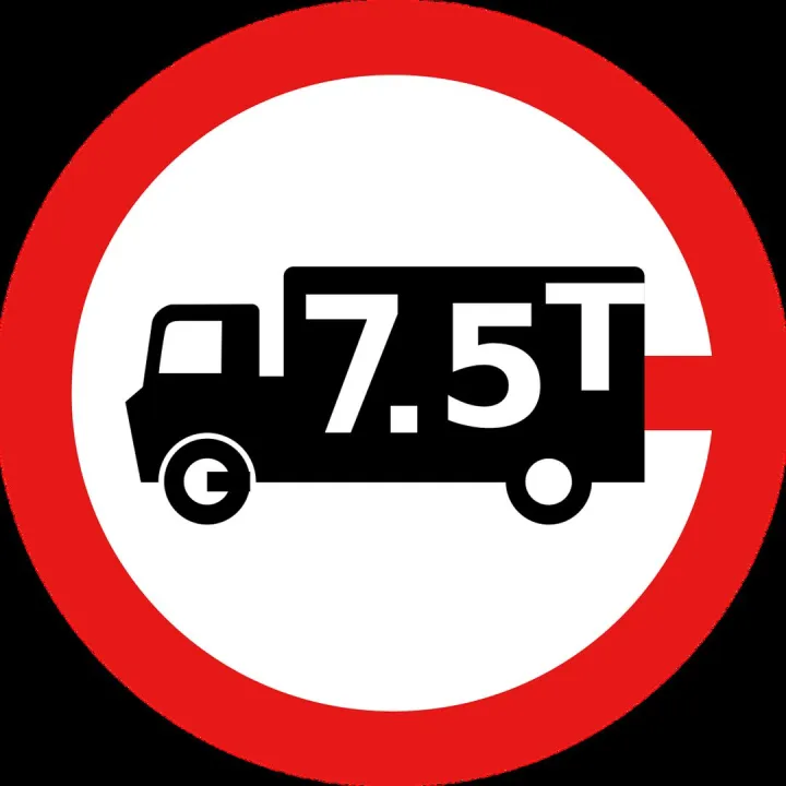 Traffic, signs, lorry, limit, ton, weight, truck