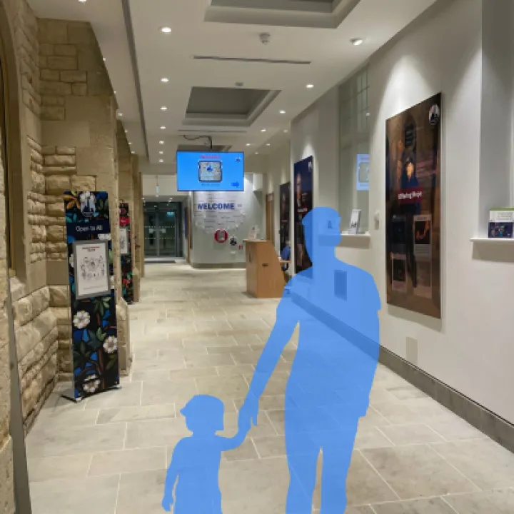 Brochure cover with figure