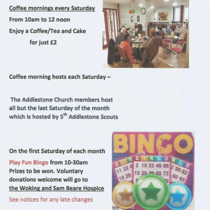 Saturday Coffee Mornings &ndash; Fun Bingo