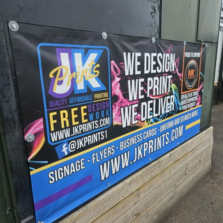 Jk Prints Pvc Vinyl Banner With Hemming and Eyelet