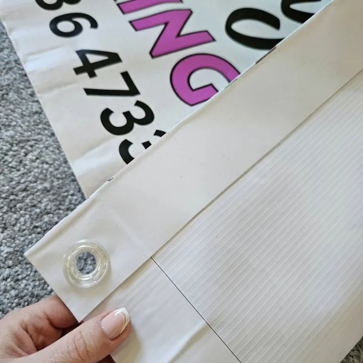 Pvc Banner Hemming and Eyelets