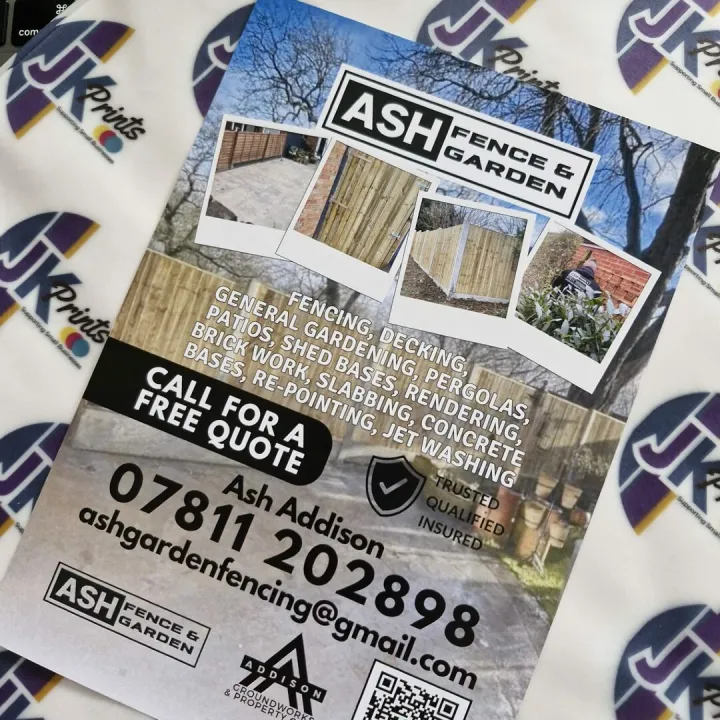 Ash Fencing A5 Flyers 170gsm Silk