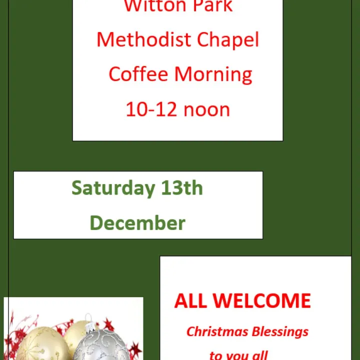 Witton Park Christmas Coffee Morning 13.12.2025