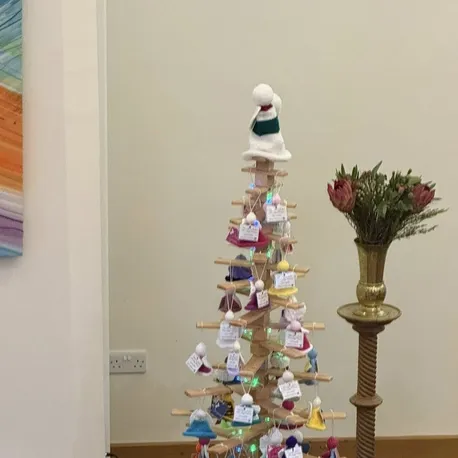 2025 Christmas tree with knitted angels