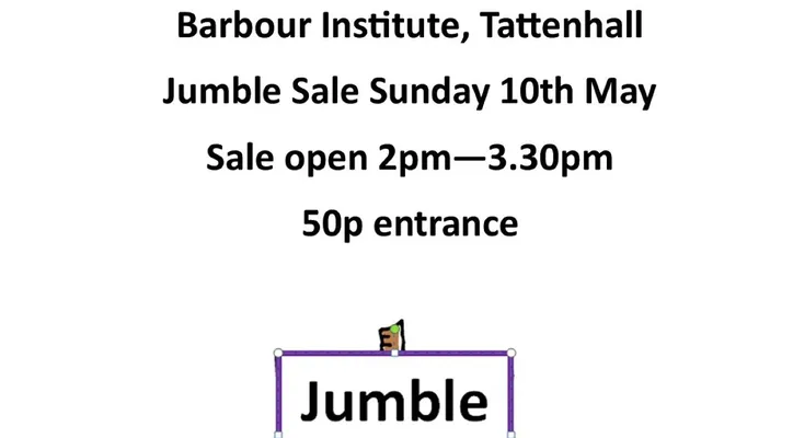 Barbour Institute Jumble 10 May 2026