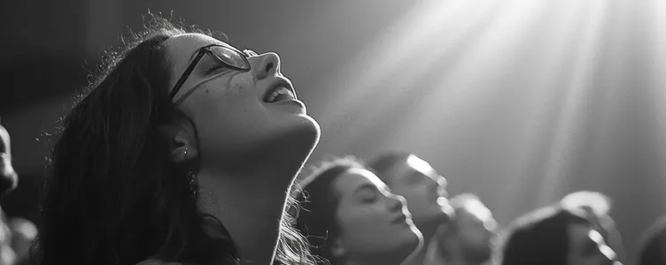 Harmonious voices congregation united in joyful pr