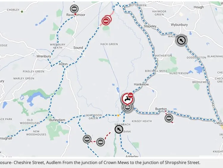 CHeshire East Road Closure