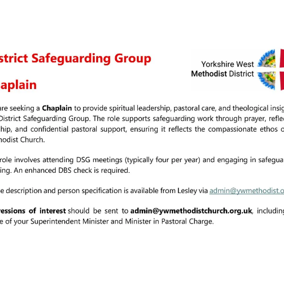 District Safeguarding Chaplin