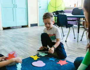 Children engage in interactive learning with