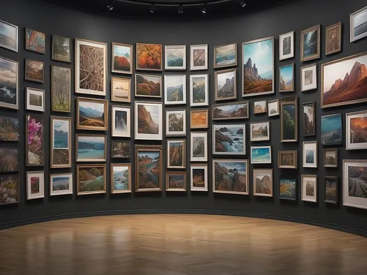Image of a virtual art gallery innovative