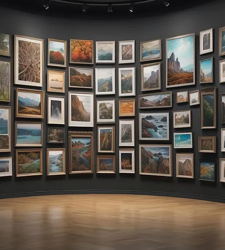 Image of a virtual art gallery innovative