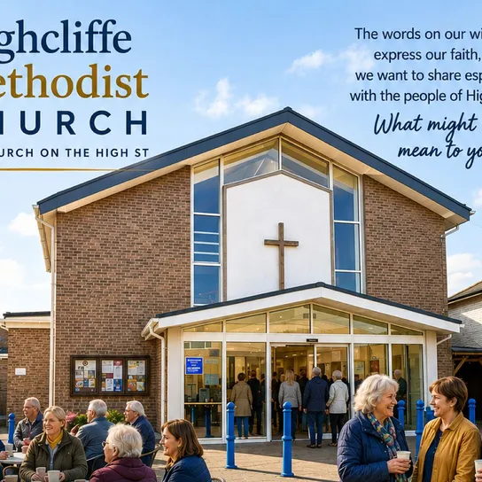 Highcliffe Methodist Church Words On Window