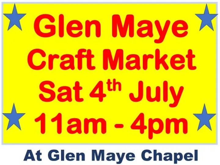 Glen Maye Chapel – Craft Market 4th July 2026