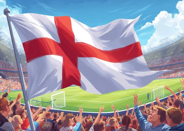 England Football Flag Cartoon (1)
