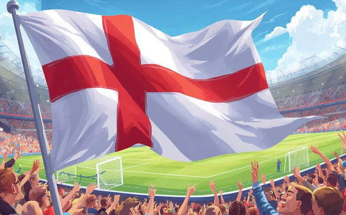 England Football Flag Cartoon (1)