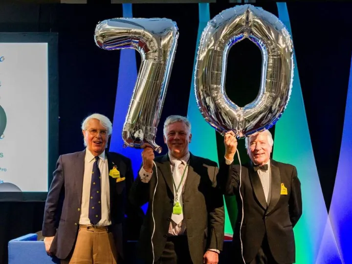 70 years of BCBC a landmark event in the club&rsquo;s history marked by the presence of three Club Presidents; Dr Maurice Bichard Prof. Mike Coffey and Henry Lewis (l-r)