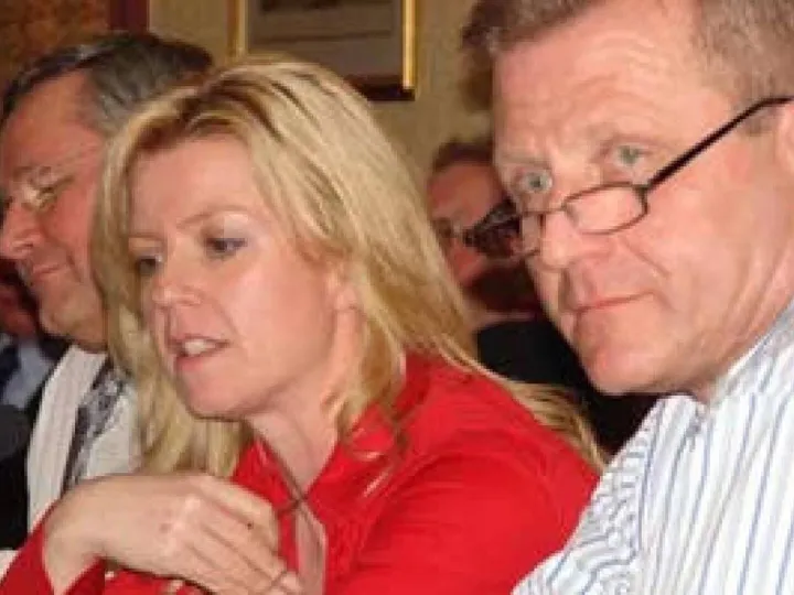 Tim Bennett (left) Liz Falkingham & John Cross