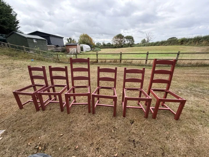Items free to a good home! – 6 x dining chairs – ideal upcycle project! n/r