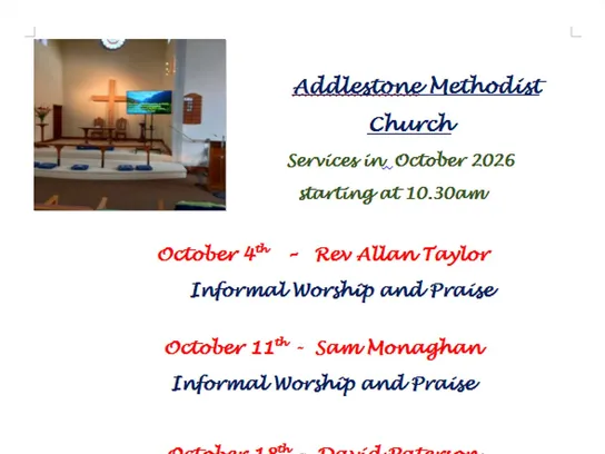 Sunday Services Oct 2026