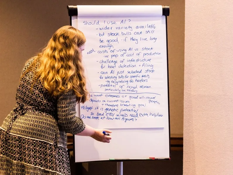Conference workshop flipchart session