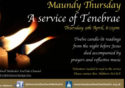 Maundy Thursday Tenebrae Flyer