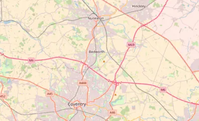 Map showing the location of Cannock Chase