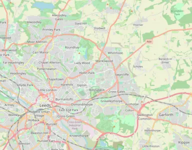 Map showing the location of Leeds (North & East)