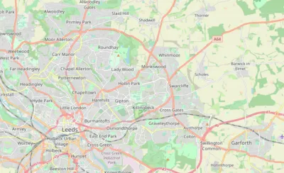 Map showing the location of Leeds (North & East)