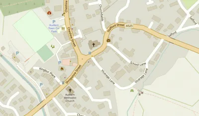 Map showing the location of AudlemOnline