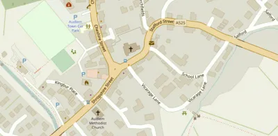 Map showing the location of AudlemOnline