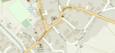 Map showing the location of AudlemOnline