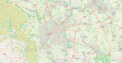 Map showing the location of Sheffield Methodist District